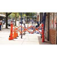 Multi-Gate Barricade, 43" H x 90" L, Orange Helyx Safety & Industrial Supplies