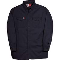 Westex UltraSoft&reg; Button Down Shirt, Small, Navy Blue Helyx Safety & Industrial Supplies