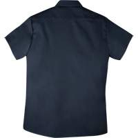 Chemise de travail &agrave; manches courtes en tissu crois&eacute; avec boutons-pression, Hommes, Petit, Bleu marine Helyx Safety & Industrial Supplies