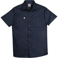 Chemise de travail &agrave; manches courtes en tissu crois&eacute;, Hommes, 4T-Grand, Bleu marine Helyx Safety & Industrial Supplies