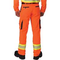 Pantalons cargo haute visibilit&eacute; antid&eacute;chirure, Polyester, 28, Orange haute visibilit&eacute; Helyx Safety & Industrial Supplies
