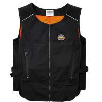 Veste de refroidissement &agrave; changement de phase l&eacute;g&egrave;re avec sachets 6260 Chill-Its, Petit/Moyen, Noir Helyx Safety & Industrial Supplies