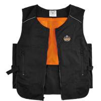 Veste de refroidissement &agrave; changement de phase l&eacute;g&egrave;re avec sachets 6260 Chill-Its, Petit/Moyen, Noir Helyx Safety & Industrial Supplies