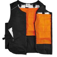 Veste de refroidissement &agrave; changement de phase l&eacute;g&egrave;re avec sachets 6260 Chill-Its, Petit/Moyen, Noir Helyx Safety & Industrial Supplies