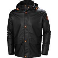 Gale Rain Jacket, Polyester/Polyurethane, X-Small, Black Helyx Safety & Industrial Supplies