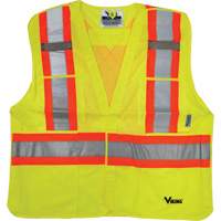 Safety Vest, High Visibility Lime-Yellow, 2X-Large/3X-Large, Polyester Helyx Safety & Industrial Supplies