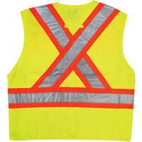 Safety Vest, High Visibility Lime-Yellow, 2X-Large/3X-Large, Polyester Helyx Safety & Industrial Supplies