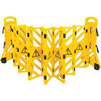 Portable Mobile Barrier, 40" H x 13' L, Yellow Helyx Safety & Industrial Supplies