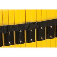 Portable Mobile Barrier, 40" H x 13' L, Yellow Helyx Safety & Industrial Supplies