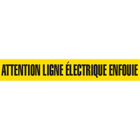 Ruban pour barricade, Français, 3" la x 1000' lo, 2 mils, Noir sur jaune Helyx Safety & Industrial Supplies