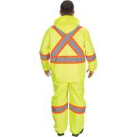 RZ1000 Rain Suit, Polyester, Small, High Visibility Lime-Yellow Helyx Safety & Industrial Supplies