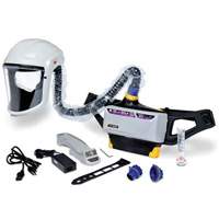 Trousse d'ensemble respirateur d'&eacute;puration d'air propuls&eacute; pour peintre Versaflo, Capuchon & visi&egrave;re, Pile Lithium-ion Helyx Safety & Industrial Supplies