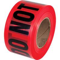 Ruban pour barricades Danger Do Not Enter PrimeGuard, Anglais, 3" la x 1000' lo, Noir/rouge Helyx Safety & Industrial Supplies