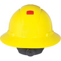 Casque de s&eacute;curit&eacute; &agrave; bordure compl&egrave;te avec capteur Uvicator, Suspension Rochet Helyx Safety & Industrial Supplies