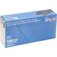 Puncture-Resistant Medical-Grade Disposable Gloves, Small, Nitrile, 5-mil, Powder-Free, Black, Class 2 Helyx Safety & Industrial Supplies