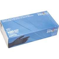 Puncture-Resistant Medical-Grade Disposable Gloves, Small, Nitrile, 5-mil, Powder-Free, Black, Class 2 Helyx Safety & Industrial Supplies