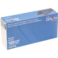 Puncture-Resistant Medical-Grade Disposable Gloves, Medium, Nitrile, 5-mil, Powder-Free, Black, Class 2 Helyx Safety & Industrial Supplies