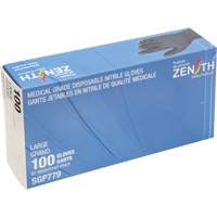 Gants jetables de calibre m&eacute;dical r&eacute;sistants &agrave; la perforation, Grand, Nitrile, 5 mils, Sans poudre, Noir, Classe 2 Helyx Safety & Industrial Supplies