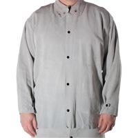 Cowhide Split Leather Welding Jacket, Leather, Small, Grey Helyx Safety & Industrial Supplies