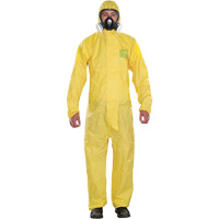 Microchem&reg; Medium-Duty Disposable Coveralls, Small, Yellow, Polypropylene Helyx Safety & Industrial Supplies
