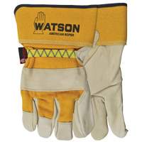 Gants pour cordeur American, Grand, Paume Cuir fleur de vache, Doubleure Coton Helyx Safety & Industrial Supplies