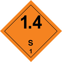 Hazardous Material Handling Labels, 4" L x 4" W, Black on Orange Helyx Safety & Industrial Supplies