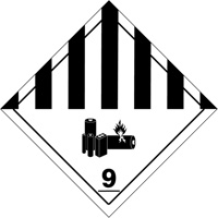 DOT Hazardous Material Handling Labels, 4" L x 4" W, Black on White Helyx Safety & Industrial Supplies