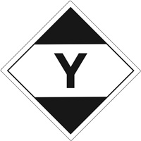"Y" Limited Quantity Air Shipping Labels, 4" L x 4" W, Black on White Helyx Safety & Industrial Supplies