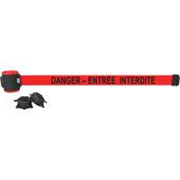 Wall Mount Barrier, Plastic, Magnetic Mount, 30', Red Tape Helyx Safety & Industrial Supplies