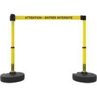 Plus Barrier Post Set, Plastic, 42" H, Yellow Tape, 15' Tape Length Helyx Safety & Industrial Supplies