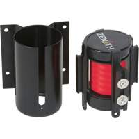 Wall Mount Barrier with Magnetic Tape, Steel, Screw Mount, 7', Red Tape Helyx Safety & Industrial Supplies