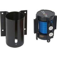 Wall Mount Barrier with Magnetic Tape, Steel, Screw Mount, 7', Blue Tape Helyx Safety & Industrial Supplies