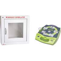 AED Plus&reg; Defibrillator with Alarmed Flush Wall Cabinet, Automatic, English, Class 4 Helyx Safety & Industrial Supplies