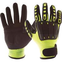 Gants de protection contre les chocs Back Tracker avec protection dorsale de la main, Petit, Paume en Nitrile, Poignet Boucle et crochet Helyx Safety & Industrial Supplies