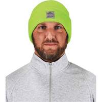 Bonnet en tricot c&ocirc;tel&eacute; N-Ferno, Taille unique, Vert lime haute visibilit&eacute; Helyx Safety & Industrial Supplies