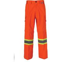 Pantalons de mineur ventil&eacute;s haute visibilit&eacute; toutes saisons, Poly-coton, 28, Orange haute visibilit&eacute; Helyx Safety & Industrial Supplies