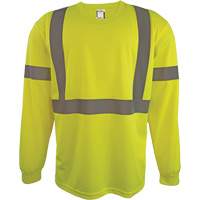 Chemise de s&eacute;curit&eacute; &agrave; manches longues, Polyester, 2T-Grand, Jaune lime haute visibilit&eacute; Helyx Safety & Industrial Supplies