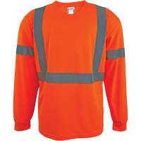 Chemise de s&eacute;curit&eacute; &agrave; manches longues, Polyester, 2T-Grand, Orange haute visibilit&eacute; Helyx Safety & Industrial Supplies