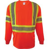 Chemise de s&eacute;curit&eacute; &agrave; manches longues, Polyester, 2T-Grand, Orange haute visibilit&eacute; Helyx Safety & Industrial Supplies