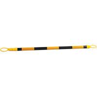 Barre pour c&ocirc;ne de circulation r&eacute;tractable, Longueur d&eacute;ploy&eacute;e de 7'2", Noir/Jaune Helyx Safety & Industrial Supplies