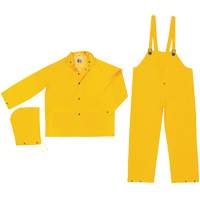 Ensemble imperm&eacute;able de s&eacute;rie classique, Polyester/PVC, Grand, Jaune Helyx Safety & Industrial Supplies