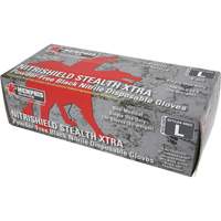 Gants jetables NitriShield Stealth Extra, Grand, Nitrile, 6 mils, Sans poudre, Noir Helyx Safety & Industrial Supplies