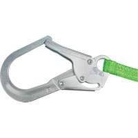 Miller&reg; HP Shock-Absorbing Lanyard, 4', Locking Rebar Hook Center, Locking Snap Hook Leg Ends, Polyester Helyx Safety & Industrial Supplies