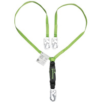 Miller&reg; HP Shock-Absorbing Lanyard, 4', Locking Snap Hook Center, Locking Snap Hook Leg Ends, Polyester Helyx Safety & Industrial Supplies