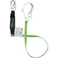 Miller&reg; HP Shock-Absorbing Lanyard, 6', Scaffold Hook Center, Locking Snap Hook Leg Ends, Polyester Helyx Safety & Industrial Supplies