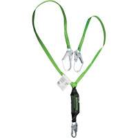 Miller&reg; HP Shock-Absorbing Lanyard, 6', Locking Rebar Hook Center, Locking Snap Hook Leg Ends, Polyester Helyx Safety & Industrial Supplies