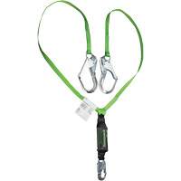 Miller&reg; HP Shock-Absorbing Lanyard, 6', Locking Rebar Hook Center, Locking Snap Hook Leg Ends, Polyester Helyx Safety & Industrial Supplies