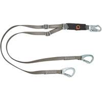 V-Series Tie-Back Lanyard, 6', Carabiner Center, Snap Hook Leg Ends, Nylon Helyx Safety & Industrial Supplies