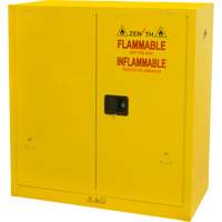 Flammable Storage Cabinet, 30 gal., 2 Door, 43" W x 44" H x 18" D Helyx Safety & Industrial Supplies