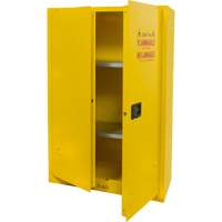 Flammable Storage Cabinet, 45 gal., 2 Door, 43" W x 65" H x 18" D Helyx Safety & Industrial Supplies